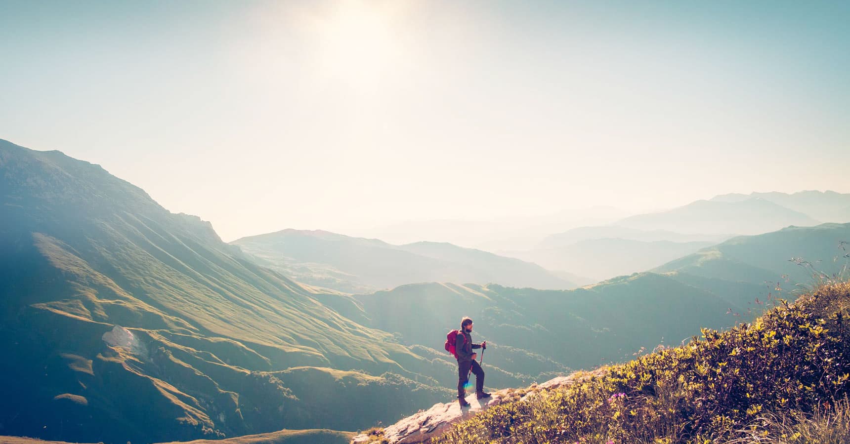 Hiking in the mountains